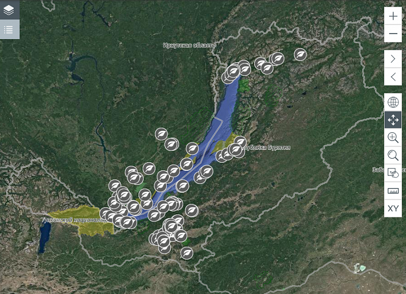 Спутниковая карта нерюнгринского района